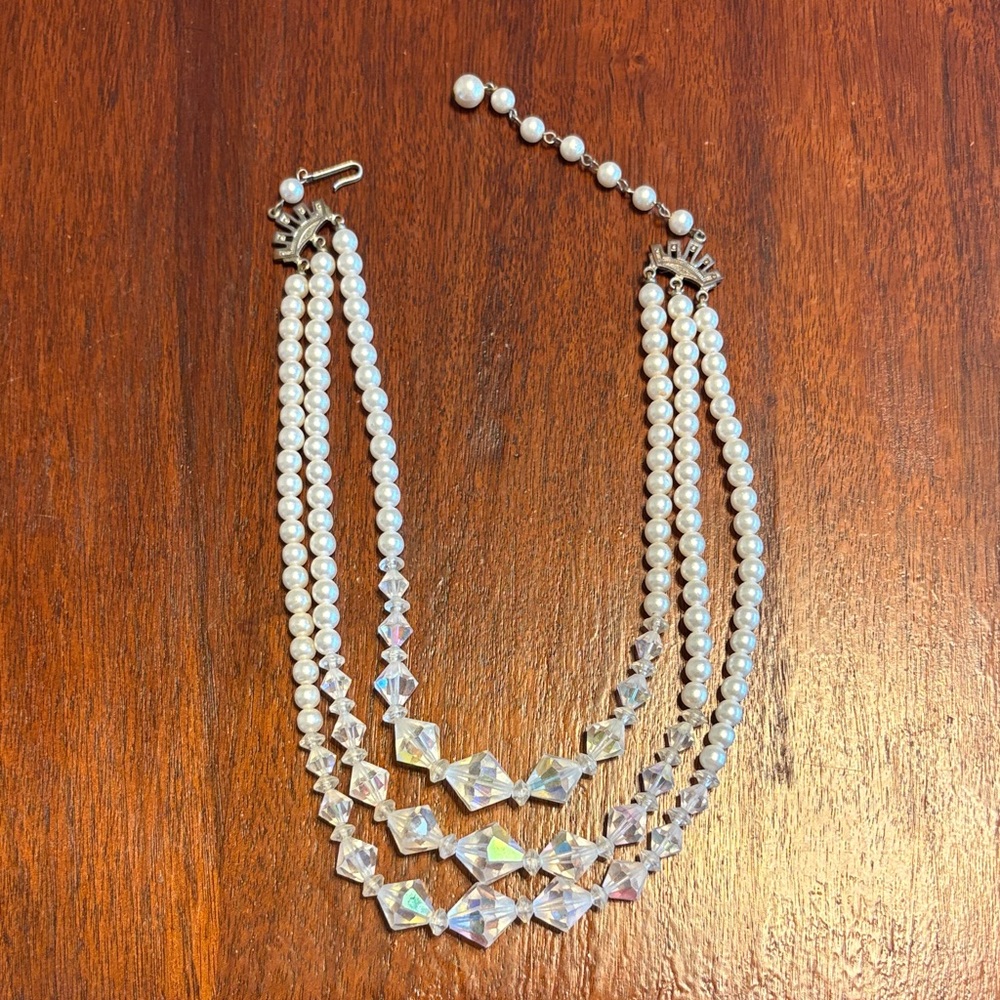 Vintage Pearl and Glass Bead Necklace